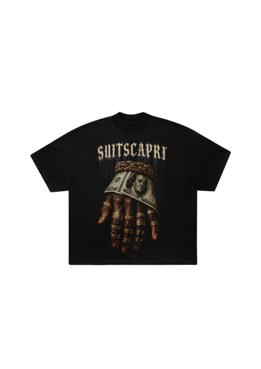 SUITSCAPRI' BLACK T-SHIRT BOXY FIT